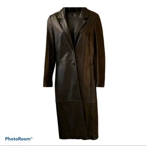 Hugo Boss Buttery Soft Fitted Lambskin Black Coat